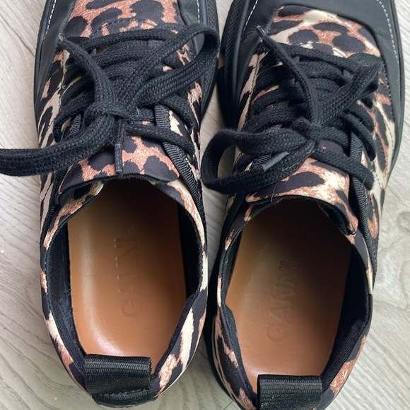 GANNI Leopard Print Lug Sole Sneaker (Size 9US / 39EU) - Picture 6 of 9
